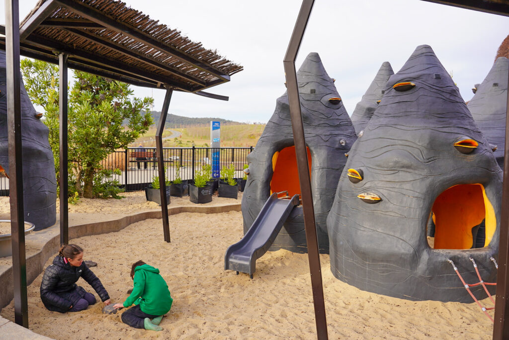 The Banksia cubbies are a favourite among kiddies and feature cool musical elements