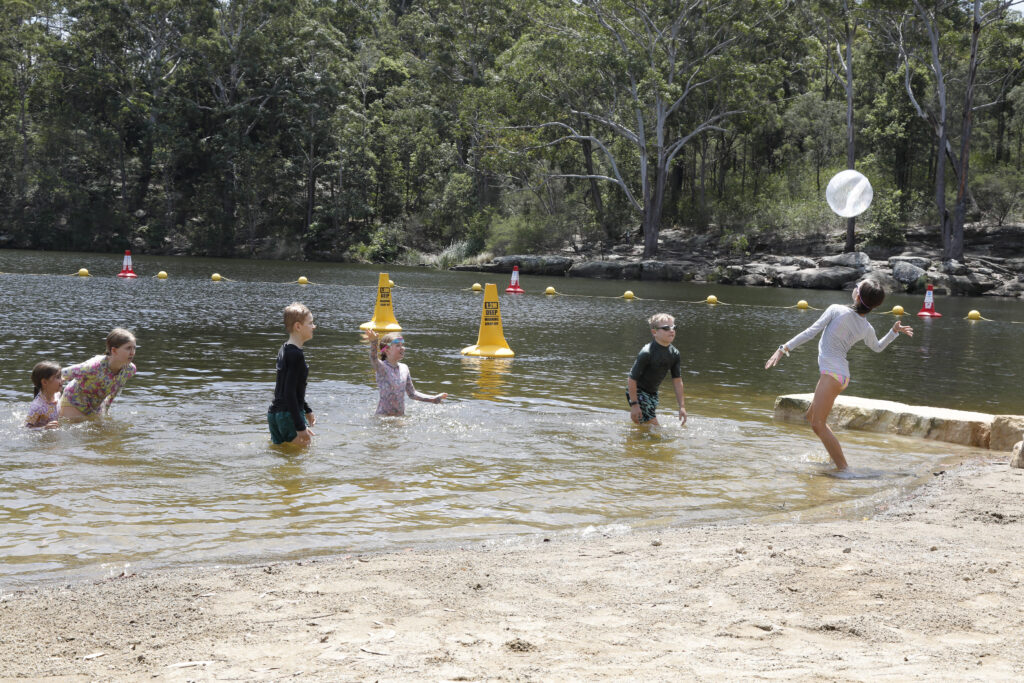Kids playing at lake parramatta