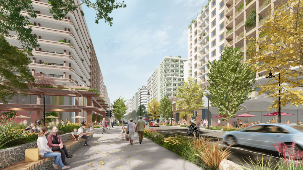 Artist Impression: Entertainment and Eat Street Living Precinct.