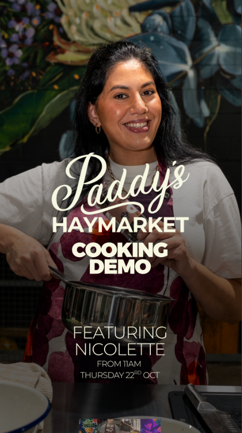 Nicolette Cooking Demo at Paddy’s Haymarket